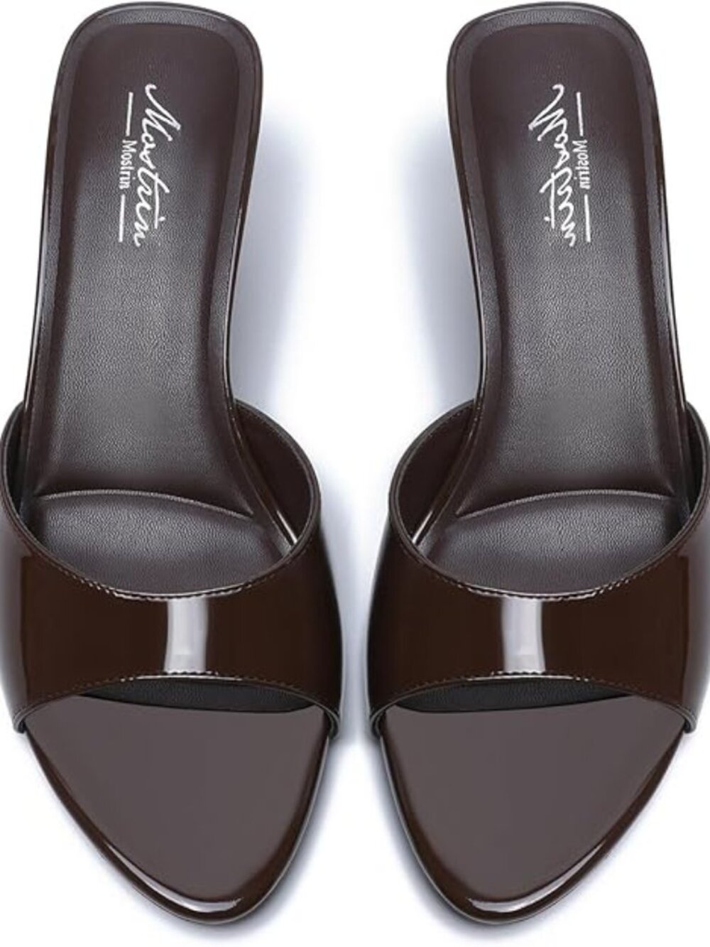 Kitten Heels for Women, Thong Flip Flop Heeled Sandals - Picture 3 of 4